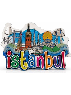 Aydogan's Istanbul Temalı Ahşap Buzdolapı Süsü Magnet