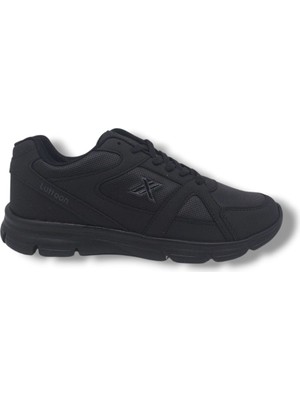 Zerhan Lutton 3555 Unisex Siyah Bağcıklı Yürüyüş Koşu Büyük Numara Spor Ayakkabı 45 46 47 48