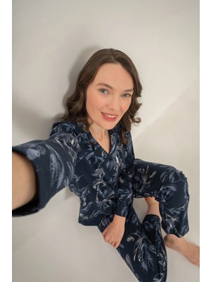 Pierre Cardin 9259-S  Kadın Uzun Kol Gömlek Pijama Takımı