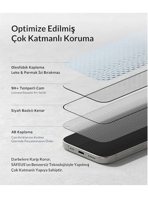 TeknoKapsül Tam Kaplayan Hayalet Parmak Izi Bırakmayan Safir Ekran Koruyucu Cam, iPhone 17 Pro Max Ile Uyumlu