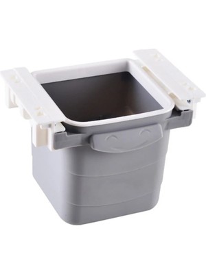 Varsoph Biishe® Mini Masa Çöp Kovası Plastik Tezgah Altı Geri Çekilebilir Yapışkanlı Görünmez Bölme Pratik