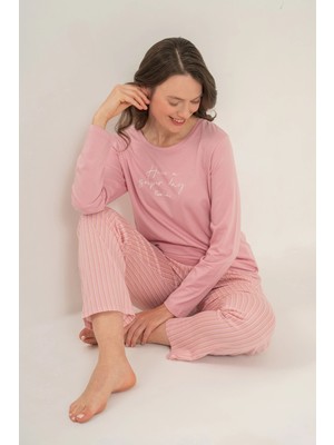 Pierre Cardin  PC9294-S  Kadın Uzun Kollu Pijama Takımı