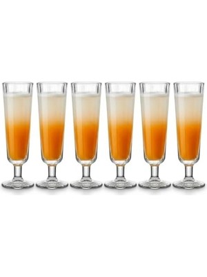 TeknoKapsül Şampanya Kadehi Seti, Şeffaf Cam, 6'lı Set, Uzun Saplı Flüt Bardak, Parti ve Özel Günler Için
