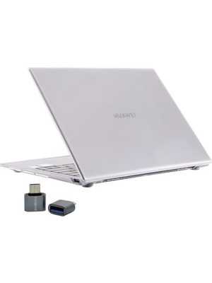 TeknoKapsül Matebook 14 Kılıf Uyumlu Kristal Parlak Şeffaf Sert Hard Case Ince Hafif Çizilme Koruma 2018-2020 14 Inç Şeffaf