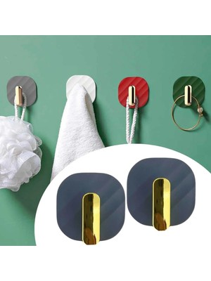 Varsoph Biishe®  2li Yapışkanlı Retro Askılık Dolap Kapak Kulpu Gri