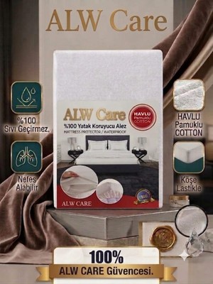 Alw Care Havlu Sıvı Geçirmez Lastikli Yatak Koruyucu Alez 160X200