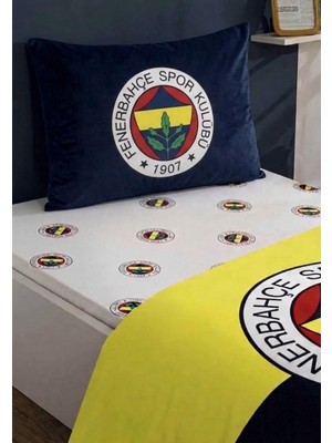 Taç Zorluteks Out Fenerbahçe Logolu Tek Kişilik Pamuk Lastikli Çarşaf Seti 2 Parça (120X200 cm Çarşaf Serisi