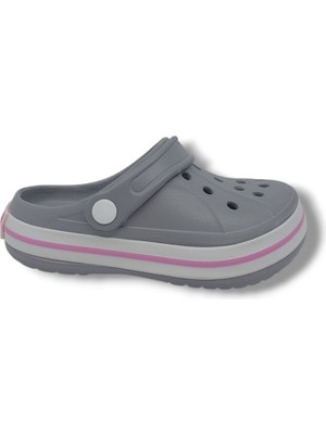 Zerhan Cflex 22233 Kadın Gri Beyaz Pembe Sabo Terlik Sandalet