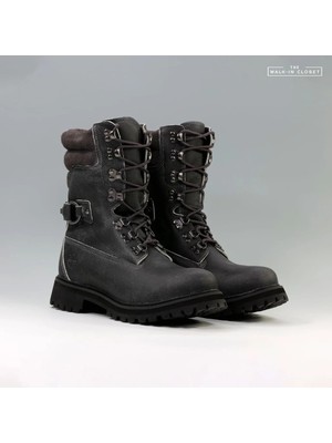 Timberland Vibram Tall Lace Up Waterproof Erkek Gri Bot TB0A6G3QEIQ1