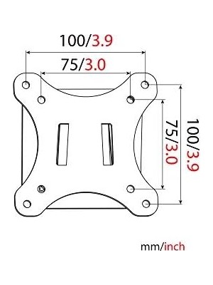 TeknoKapsül DA-90303-1 81CM (32") Büyüklüğe Kadar Olan Monitörler Için Üniversal Duvar Aparatı