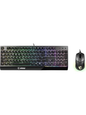 TeknoKapsül Msı Gg Vigor GK30 Combo Tr Gaming Klavye & Mouse, Rgb LED Aydinlatma, USB Baglanti, Suya Dayanıklı