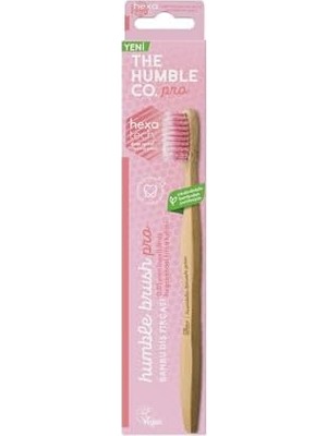 TeknoKapsül Humble Brush Pro Line Yetişkin Soft Lila 0.01 Inceltilmiş Hegzagonal Fırça Kılları Içeren Bambu Diş Fırçası