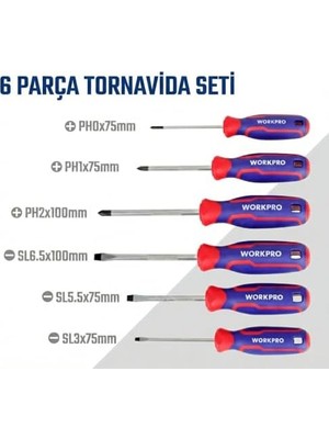 TeknoKapsül WP200551 Tornavida Seti, 21 Parça, Cr-V Çelik, Manyetik, Duvar Askılı, Profesyonel