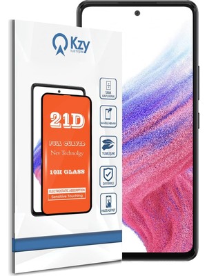 TeknoKapsül Galaxy A53 ile Uyumlu Tam Kaplayan 21D Temperli Ekran Koruyucu Cam
