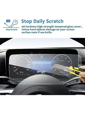 TeknoKapsül Mercedes C200 12.3 Inç Ile Uyumlu Dijital Gösterge Paneli Ekran Koruyucu Nano W206 Direksiyon Arkası Ekran Koruyucu