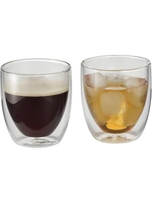 TeknoKapsül Çift Cidarlı 2'li Cappucino Bardağı Seti