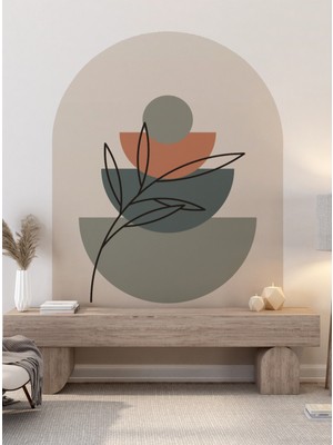 S Digital Bohem Tarzı Duvar Sticker - 4 Ölçü Seçeneği - Salon,oturma Odası ve Antre Uyumlu Duvar Dekoru