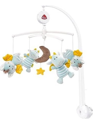 TeknoKapsül Fehn Müzik Mobil Küçük Kale - Sevimli Hayvanlarla Bebek Uyku Yardımı - Bebek Mobil Müzik Kutusu Melodi - 0-5 Ay Arası Bebekler Için Bebek Yatağı Oyuncak