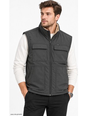 Modaplaza Erkek Üst Cep Kapaklı Softshell Yelek 174