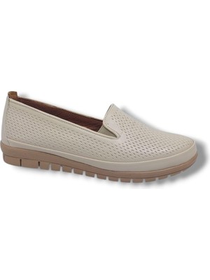 Zerhan Gürelsan 668 Kadın Krem Günlük Kullanım Comfort Ayakkabı