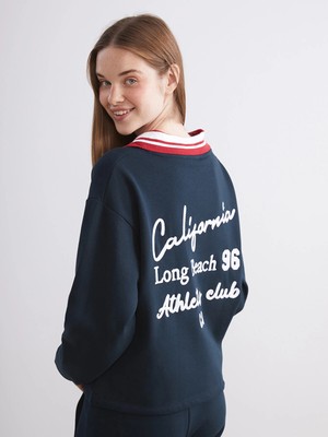 Lc Waikiki Yeni Sezon California Nakışlı Kadın Kalın Sweatshirt