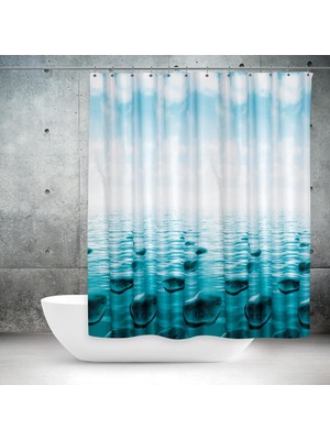 Ayrex Stone Banyo Perdesi, Duş Perdesi, 180X200CM