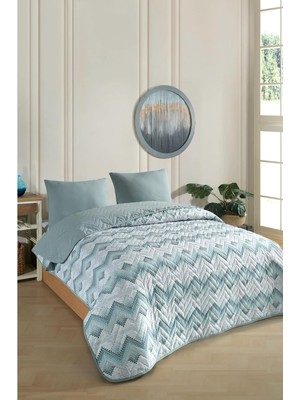 Ayrex Çift Kişilik Desenli Kapitone Çift Taraflı Renkli Pike Yatak Örtüsü Takımı 200X230 cm