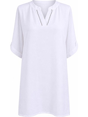 Trender O6481 Ekru Kadın Bluz 27KR27000281