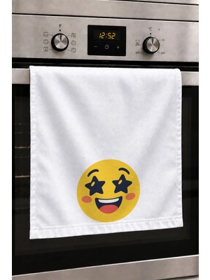 Valerine Life El Kurulama Havlusu 30X50CM Mutfak, Fırın Için Pamuklu Emici Işıltılı Gülüş