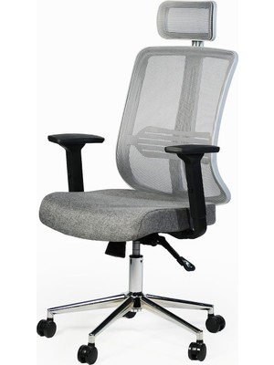 Ayrex Hero Ergonomik Ofis Koltuğu Fileli Yönetici Çalışma Sandalyesi Gri