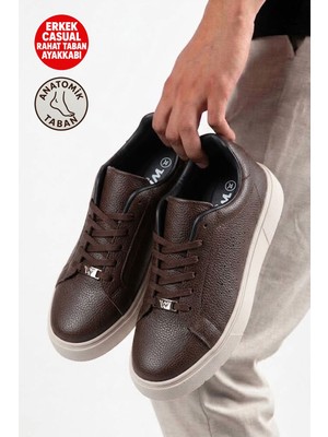 Albishoes Erkek Yumuşak Rahat Taban Cilt Mevsimlik Casual Ayakkabı Günlük Sneaker Spor Ayakkabı