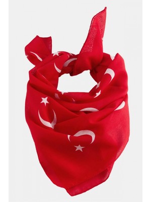 Marsilyan Ay Yıldız Desenli Bandana 50*50