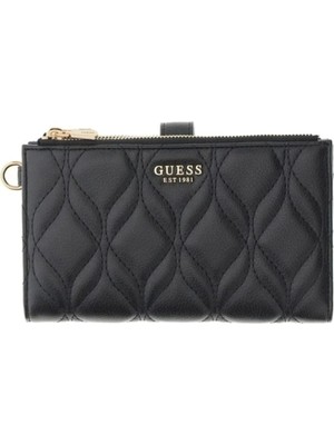 Guess Kadın Cüzdan Kapitone Dikişli Bileklik Askılı Çift Fermuarlı Çok Bölmeli Kartlıklı Portföy SWQG9733157