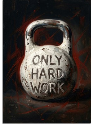 Tablomega Gym Temalı Motivasyon Dekoratif Kanvas - Mdf Ahşap Tablo