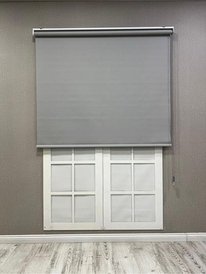 Ayrex Stor Perde Ithal Mat Polyester P1080, Açık Gri, 200 x 220