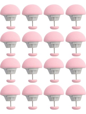 Uravas Store Promosyonca Yorgan Sabitleyici, Mantar Şekilli Kumaş Pimi, Plastik Yatak Örtüsü Tutacağı Klipsleri, 16 Adet (Pembe)