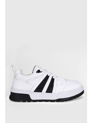 Lufian 111230252 Edgar Casual Erkek Deri Sneaker Ayakkabı Beyaz