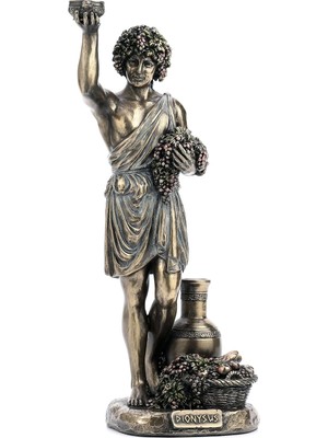 Ayrex Reçine Heykeller Dionysus Yunan Şarap ve Zevk Tanrısı Bronz Heykel / Biblo Ev Dekorasyonu