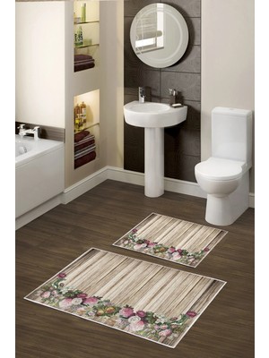 Mikasso Alanur Trend Kaymaz Taban Dijital Banyo Takımı KT470 Kahve Belirtilmemiş Kahverengi