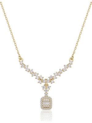 Ma Gold Taş Tasarımlı Baget Kolye