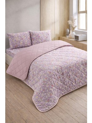 Ayrex Kapitoneli Tek Kişilik Desenli Pike - Yatak Örtüsü Takımı 160X230 cm - 1 Adet Yastık K�