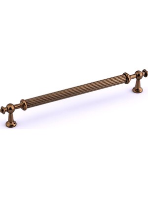 Uravas Store Nesil Çizgili 256 mm Bronz Metal Dolap Kolu Mutfak Dolabı Mobilya Çekmece Kulpu Kulp Modeli