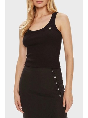 Guess Colette Rıb Tank Kadın Siyah Atlet V4YP06K8RT2-JBLK