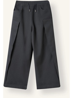DeFacto Wide Leg Beli Bağcıklı Kat Detaylı Gabardin Pantolon Kız Çocuk I5833A826WN