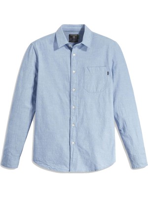 Dockers Slim Fit Gömlek Yaka Mavi Erkek Gömlek A4253-0002
