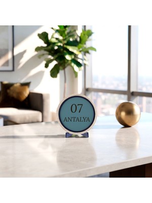 Miaju 07 Antalya Hatırası Yuvarlak Süs Sevdiklerinizi Mutlu Edecek Anlamlı Bir Hediye 10X10 cm
