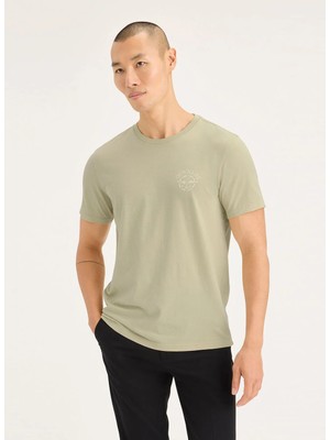 Dockers Koyu Bej Erkek Slim Fit T-Shirt Graphıc Tee Slım
