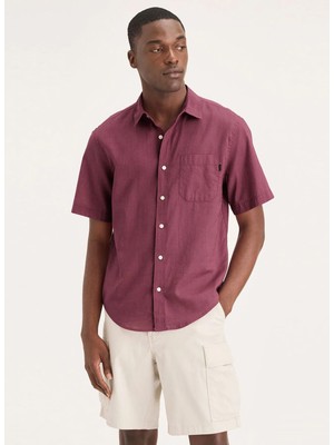 Dockers Pembe Erkek Gömlek Regular Fit Gömlek Ultımate Ss Shırt Regular