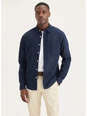 Dockers Lacivert Erkek Gömlek Slim Fit Gömlek Ultımate Shırt Slım