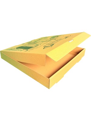 Kardem Ambalaj Karton Pizza Kutusu 33X33X4 Cm. ( 100'LÜ Paket )